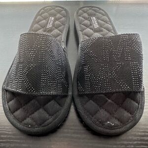 Michael Kors Black Quilted Sandals